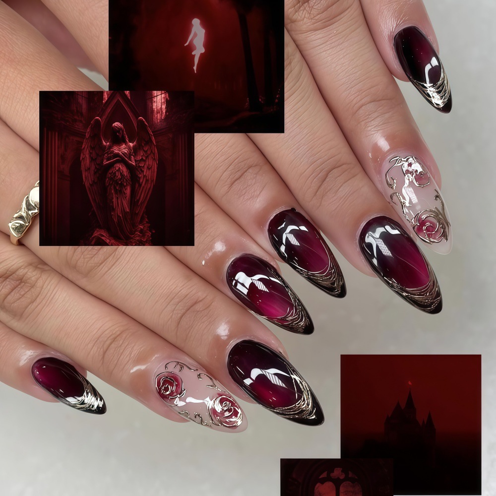 3D fake nails for women girls  - Nail Art Press On recension och pris