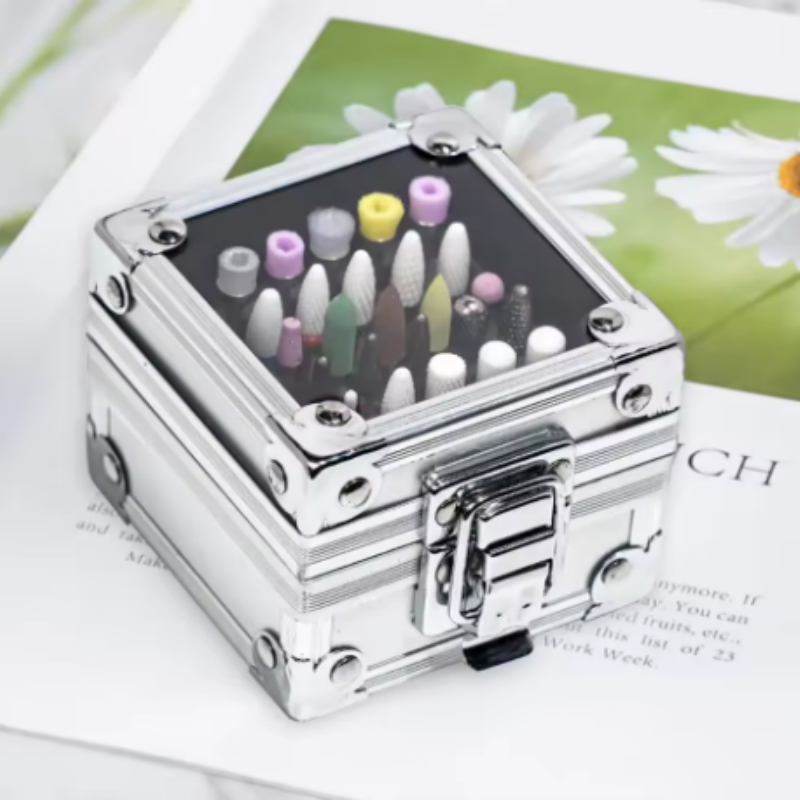 Nail Drill Bits Storage Alumin - Nail Drill Machine recension och pris
