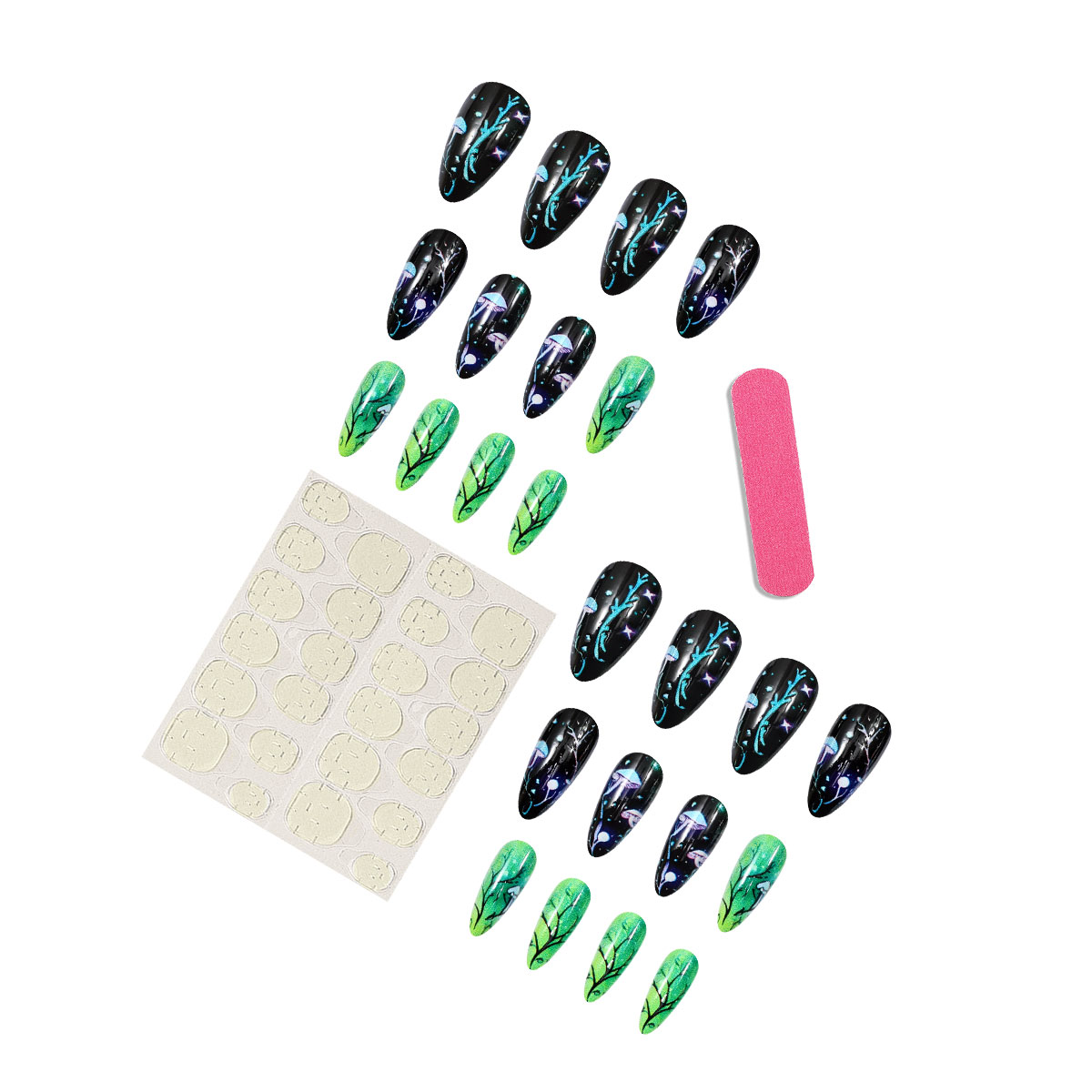 Almond Press on Nails Mushroom - Nail Art Press On recension och pris