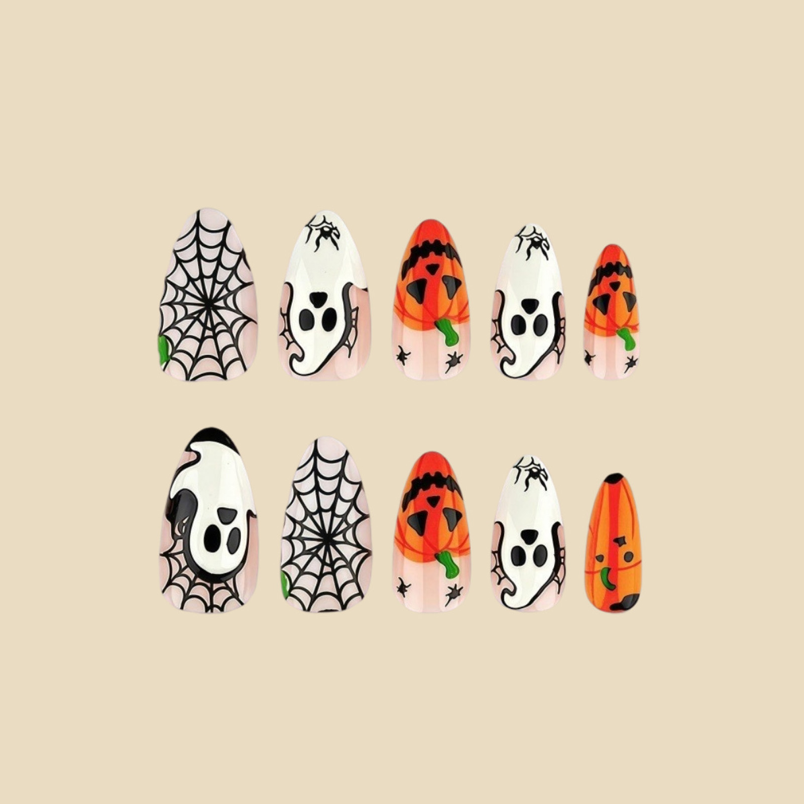 24pcs Halloween Press On Nails - Nail Art Press On recension och pris