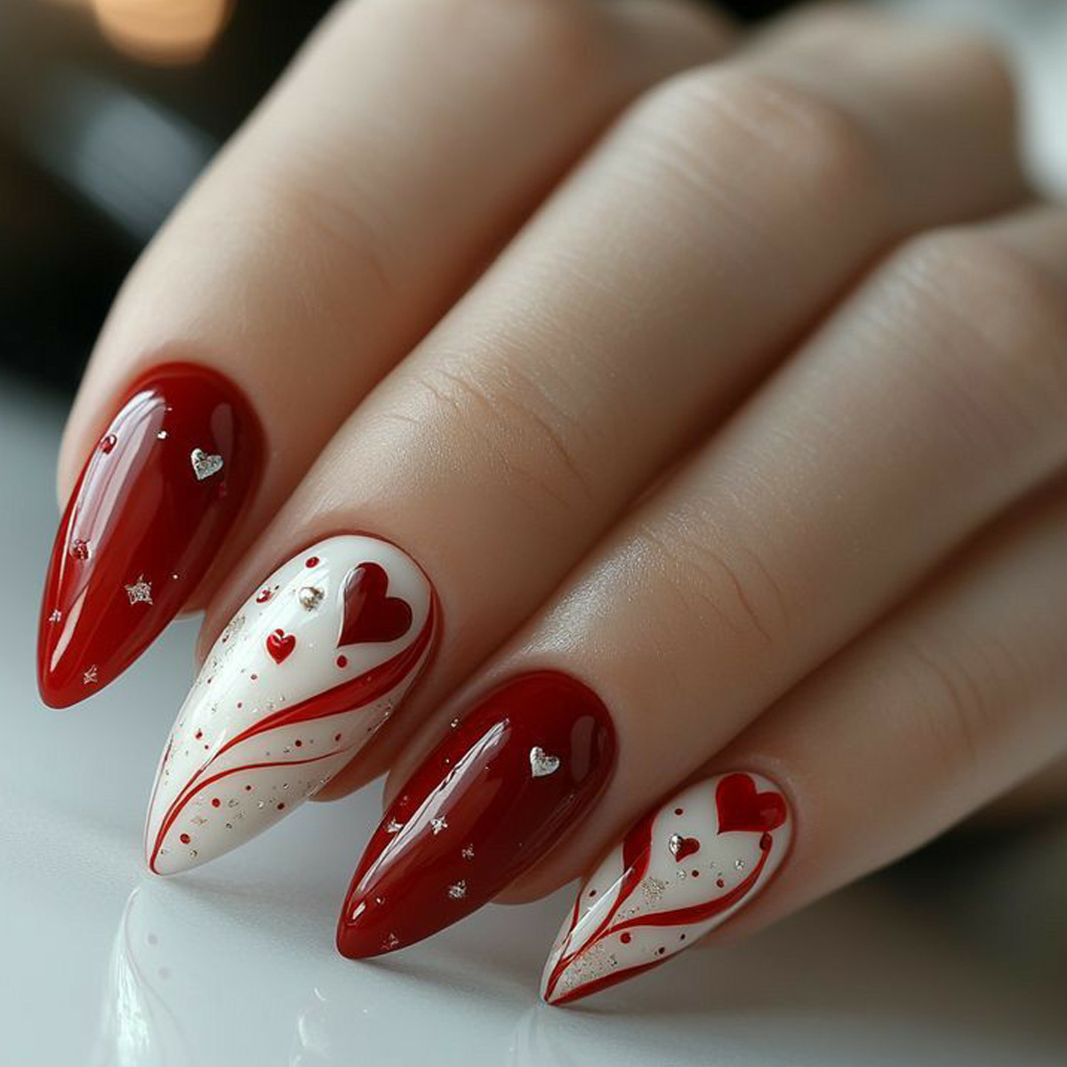 Short Medium fake nails for wo - Nail Art Pink recension och pris