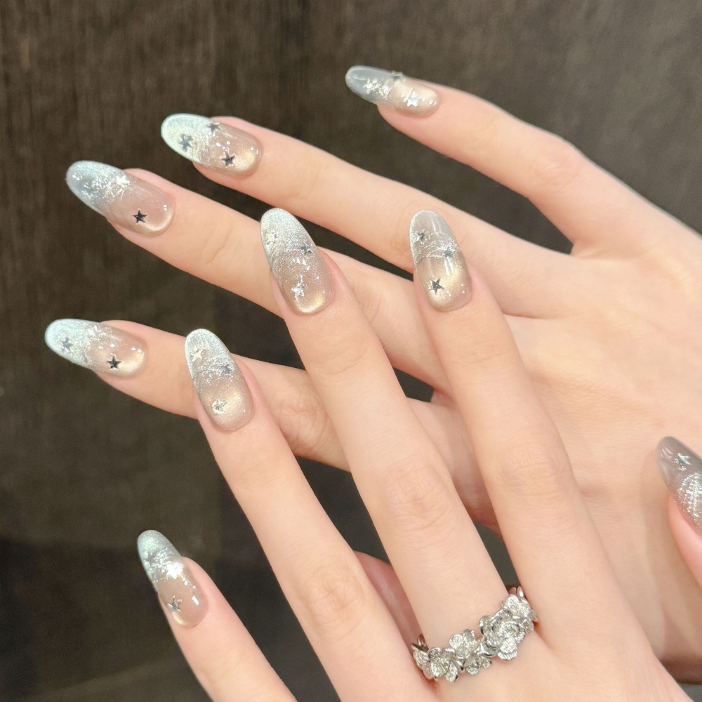 10pcs Cat's Eye Handmade Fake  - Nail Art Pink recension och pris